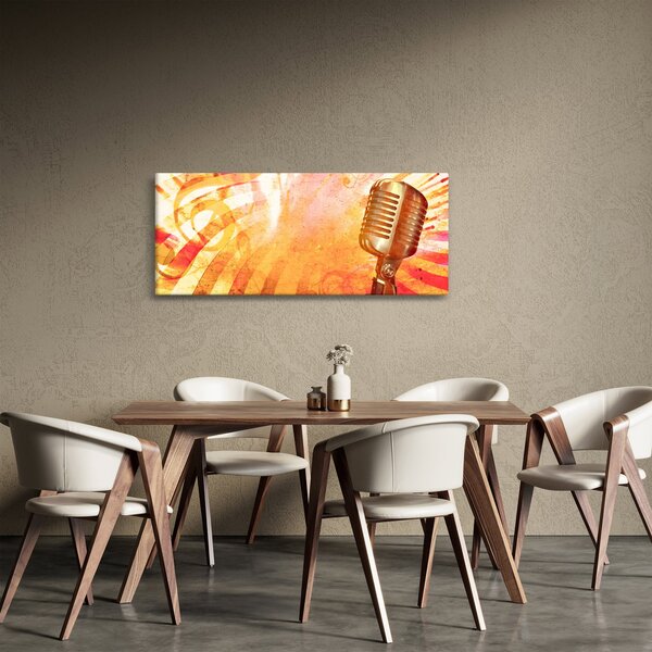 Slika - Retro mikrofon (120x50 cm)