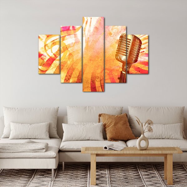 Slika - Retro mikrofon (150x105 cm)