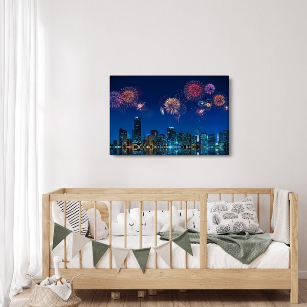 Slika - Ognjemet v Miamiju (90x60 cm)