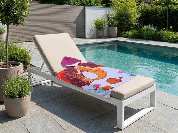 Dječji pončo MORSKA SIRENA MARINA plavo-siva Dimenzije: 60 x 120 cm