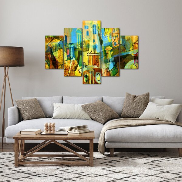 Slika - Arhitektura, kubistična abstrakcija (150x105 cm)