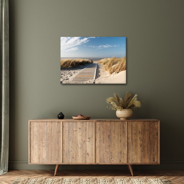Slika - Peščena plaža na otoku Langeoog, Nemčija (70x50 cm)