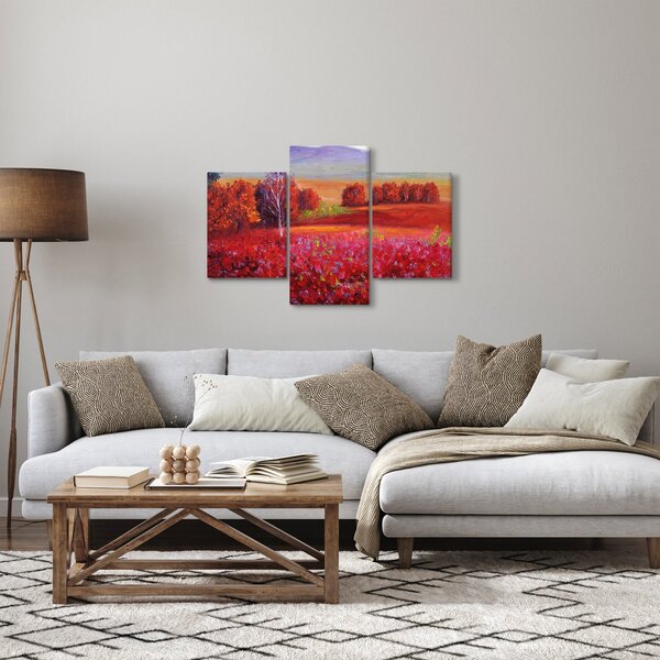 Rdeča pokrajinska slika (90x60 cm)