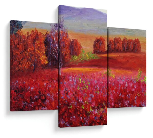 Rdeča pokrajinska slika (90x60 cm)