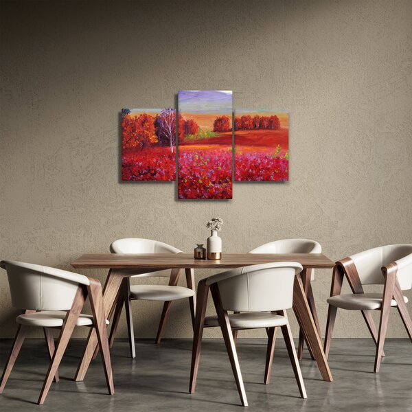 Rdeča pokrajinska slika (90x60 cm)