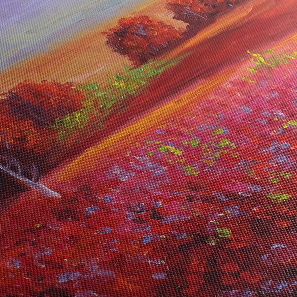 Rdeča pokrajinska slika (90x60 cm)