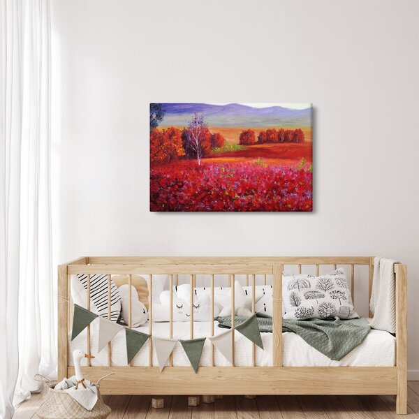 Rdeča pokrajinska slika (90x60 cm)