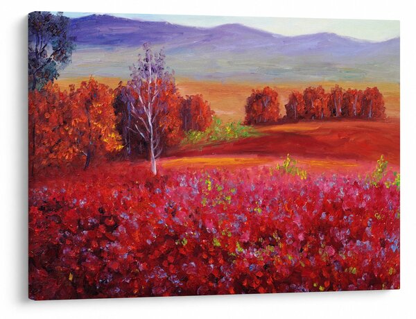 Rdeča pokrajinska slika (70x50 cm)