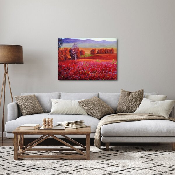 Rdeča pokrajinska slika (70x50 cm)