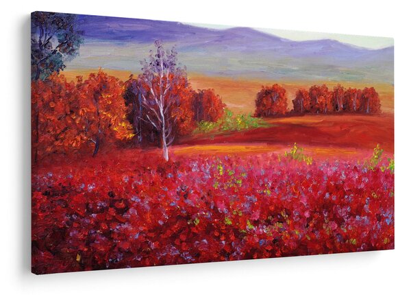 Rdeča pokrajinska slika (90x60 cm)