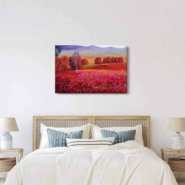 Rdeča pokrajinska slika (90x60 cm)