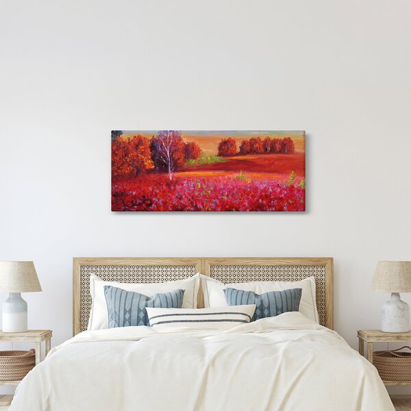 Rdeča pokrajinska slika (120x50 cm)