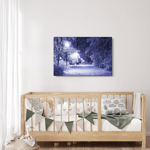 Slika - Čarobna zimska noč (90x60 cm)