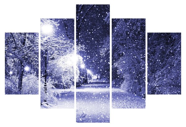 Slika - Čarobna zimska noč (150x105 cm)