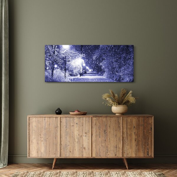 Slika - Čarobna zimska noč (120x50 cm)