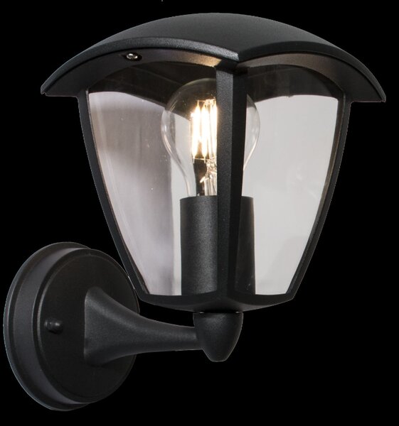 SVJETILJKA ZIDNA LANTERNA BLACK UP 4 GLASS 10431