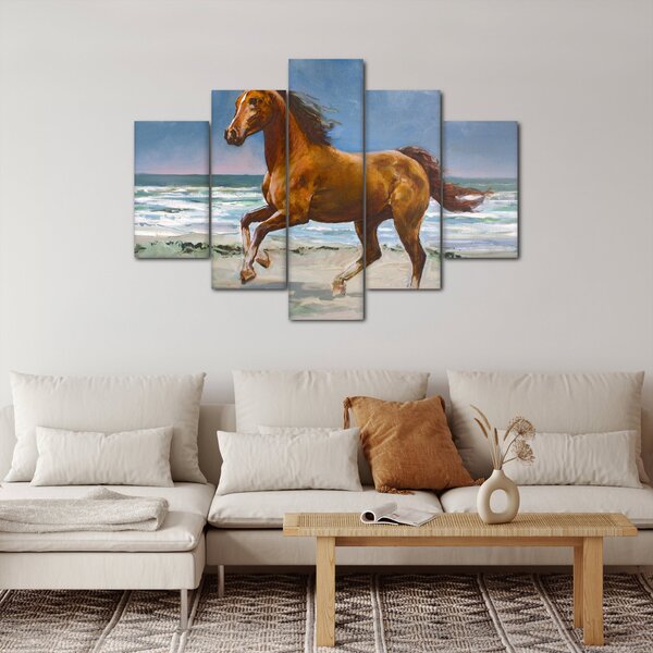 Slika konja na plaži (150x105 cm)