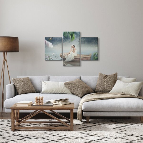 Slika - Ženska na čolnu (90x60 cm)