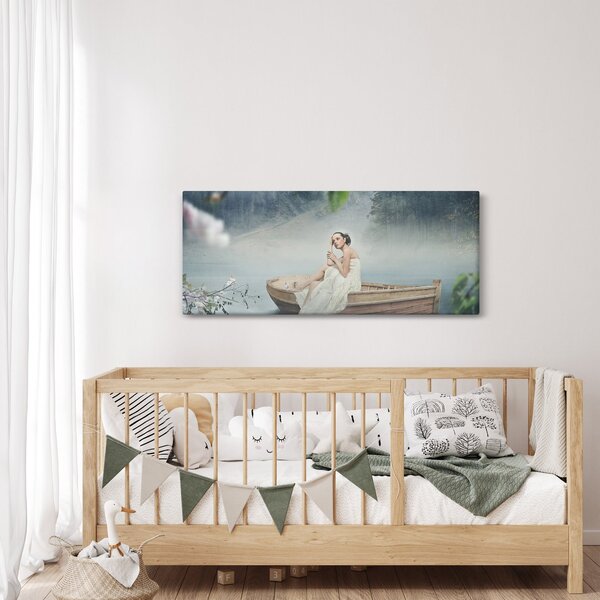 Slika - Ženska na čolnu (120x50 cm)