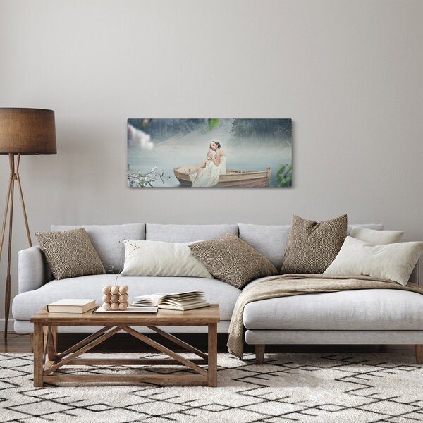 Slika - Ženska na čolnu (120x50 cm)
