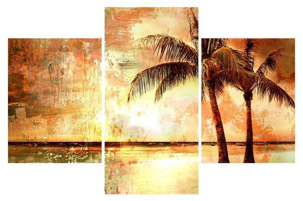 Slika - Palme na plaži (90x60 cm)