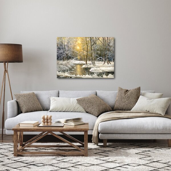 Slika - Koča v gozdu, oljna slika (70x50 cm)