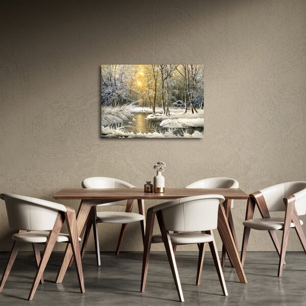 Slika - Koča v gozdu, oljna slika (70x50 cm)