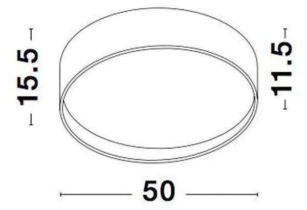 FANO PLAFONSKA SVJETILJKA LED 34W/3000K/2040lm/IP20/BIJELA NL71045002