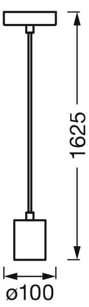 Ledvance - Luster na sajli PENDULUM ROBBIN 1xE27/15W/230V sjajni krom