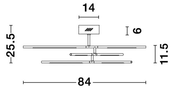 RACCIO PLAFONSKA SVJETILJKA LED 32W/3000K/2304lm/DIMM/IP20/MESING ZLATNA NL9180762