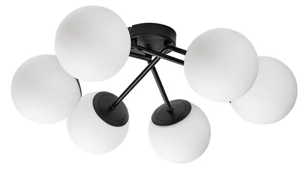 MEDUZA PLAFONSKA SVJETILJKA E14 6x MAX 20W/MAT CRNA/IP20 RA71294