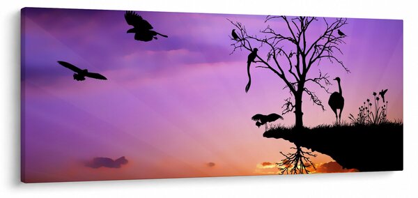 Slika - Silhuete živali (120x50 cm)