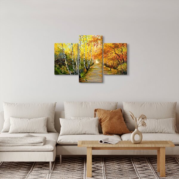 Slika - Romantična uličica ob vodi, oljna slika (90x60 cm)