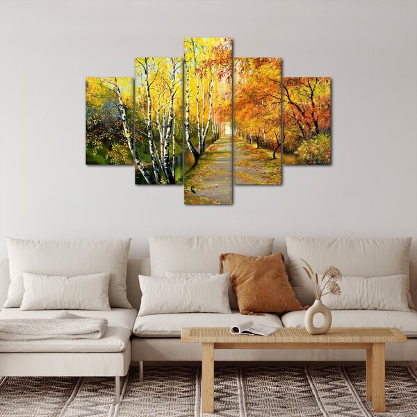 Slika - Romantična uličica ob vodi, oljna slika (150x105 cm)