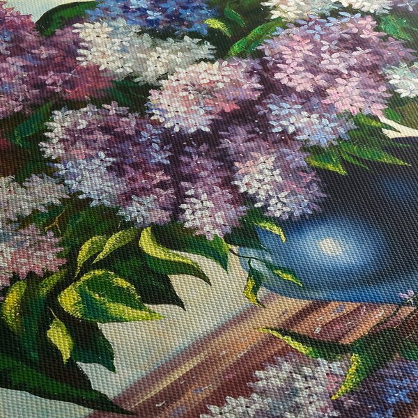 Slika - Šopek lila (sa satom) (90x30 cm)