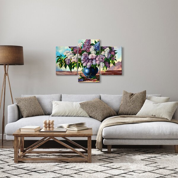 Slika - Šopek lila (90x60 cm)