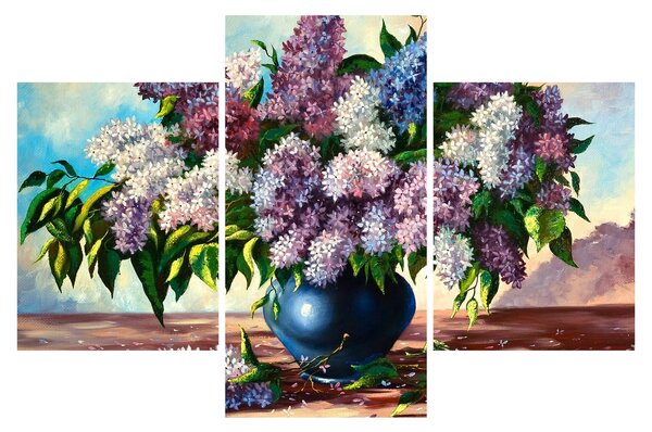 Slika - Šopek lila (90x60 cm)