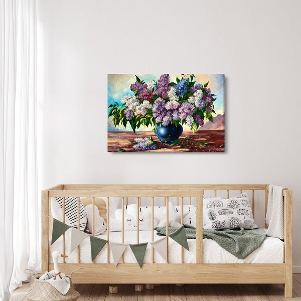 Slika - Šopek lila (90x60 cm)