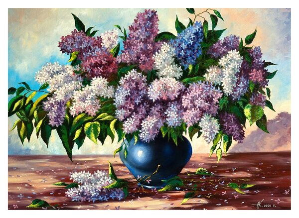 Slika - Šopek lila (70x50 cm)