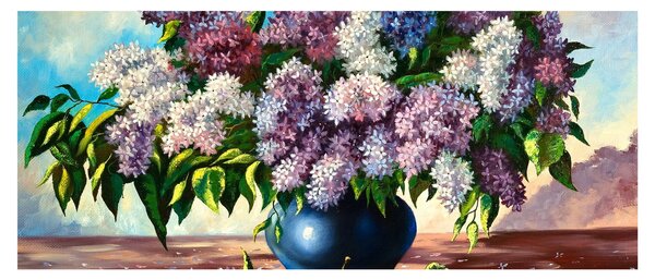 Slika - Šopek lila (120x50 cm)