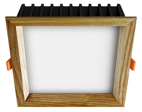 APLED - LED Ugradbena SQUARE WOODLINE LED/12W/230V 4000K 17x17 cm jasen masivni