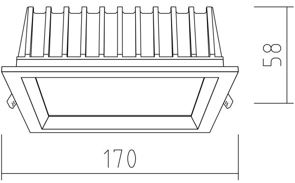 APLED - LED Ugradbena SQUARE WOODLINE LED/12W/230V 4000K 17x17 cm jasen masivni