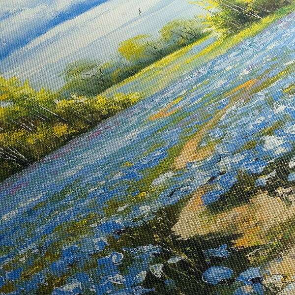 Slika - Pot na polju, oljna slika (120x50 cm)