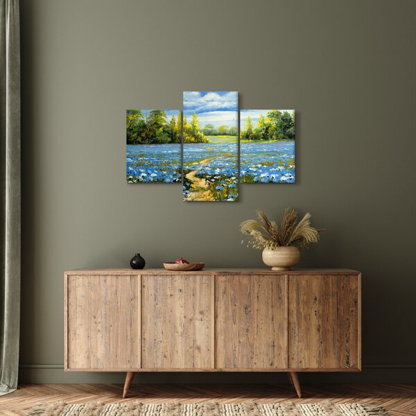 Slika - Pot na polju, oljna slika (90x60 cm)