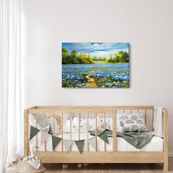 Slika - Pot na polju, oljna slika (90x60 cm)