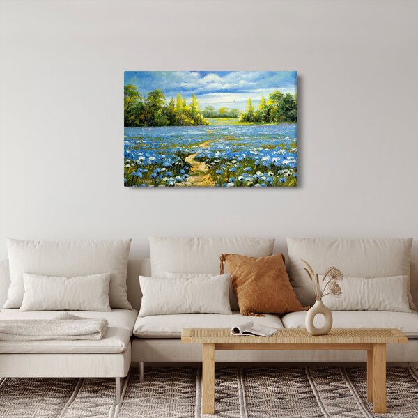 Slika - Pot na polju, oljna slika (90x60 cm)