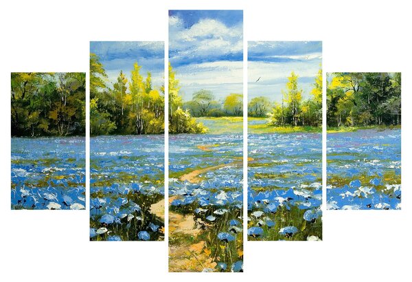 Slika - Pot na polju, oljna slika (150x105 cm)