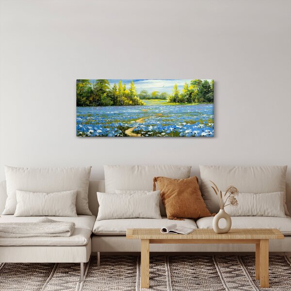 Slika - Pot na polju, oljna slika (120x50 cm)