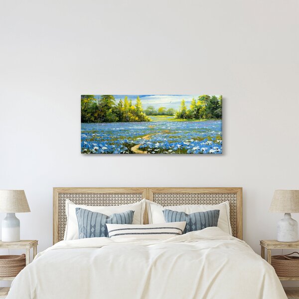 Slika - Pot na polju, oljna slika (120x50 cm)