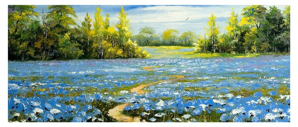 Slika - Pot na polju, oljna slika (120x50 cm)